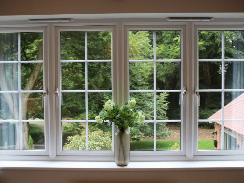 White Casement windows