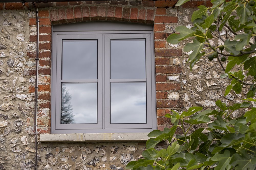 Aluminium flush sash windows